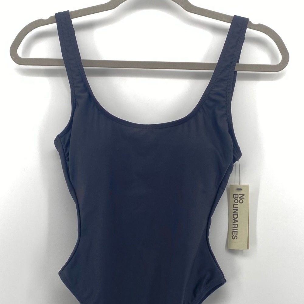 🌺 3/$25 🌺 No Boundaries | Women’s XS Black One Piece Bathing Suit | NWT | - Picture 2 of 10